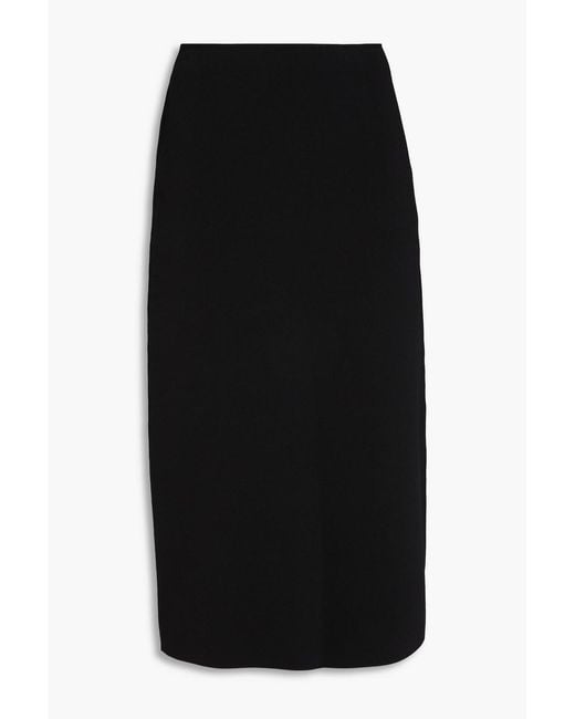 Proenza Schouler Black Stretch-Knit Midi Skirt