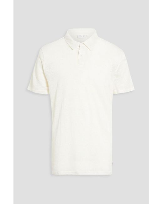 Onia White Linen-jersey Polo Shirt for men