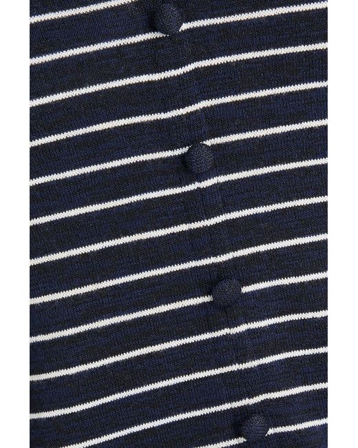 Rag & Bone Blue Striped Stretch-Knit Top