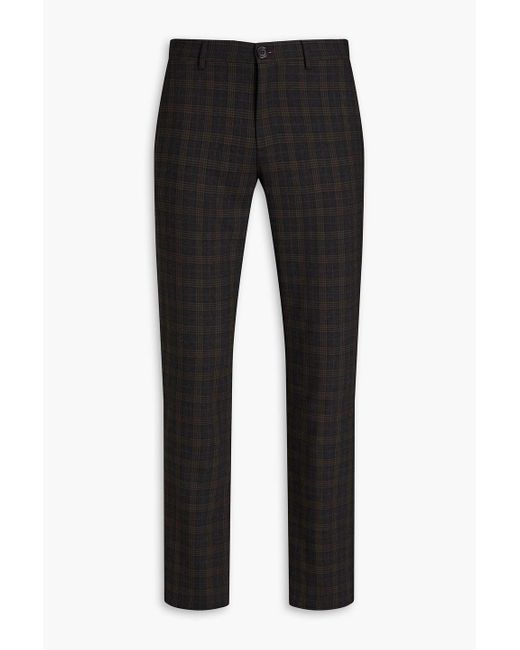 Paul Smith Black Checked Wool-blend Pants for men