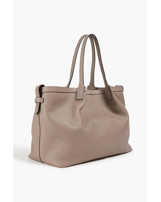Serapian Natural Secret Pebbled-Leather Tote