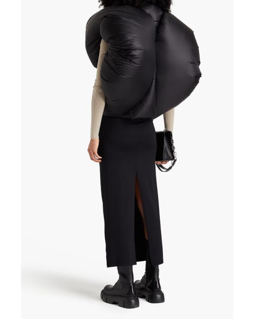 Rick Owens Black Weste aus gestepptem shell