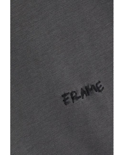 FRAME Gray Cotton-Jersey T-Shirt for men