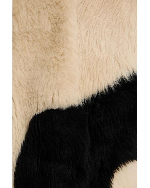 Zimmermann Black Two-Tone Shearling Coat