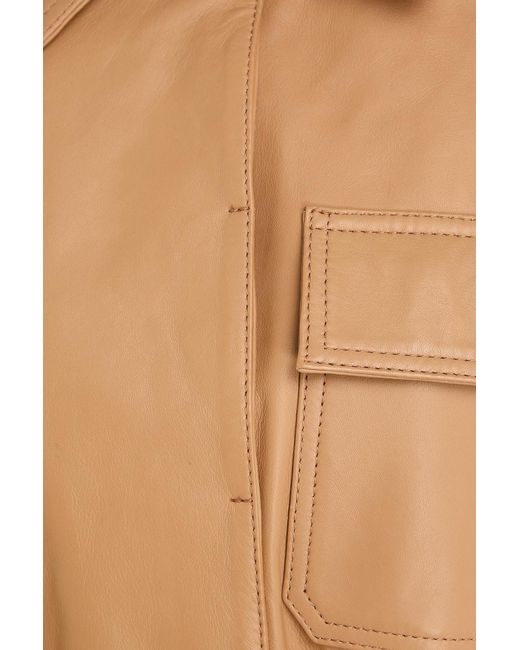 Victoria Beckham Natural Belted Leather Jacket