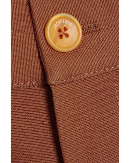 Jacquemus Brown Brasol Cotton-Canvas Shorts for men
