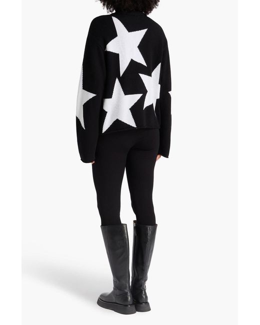 Goldbergh Blue Rising Star Intarsia Turtleneck Sweater
