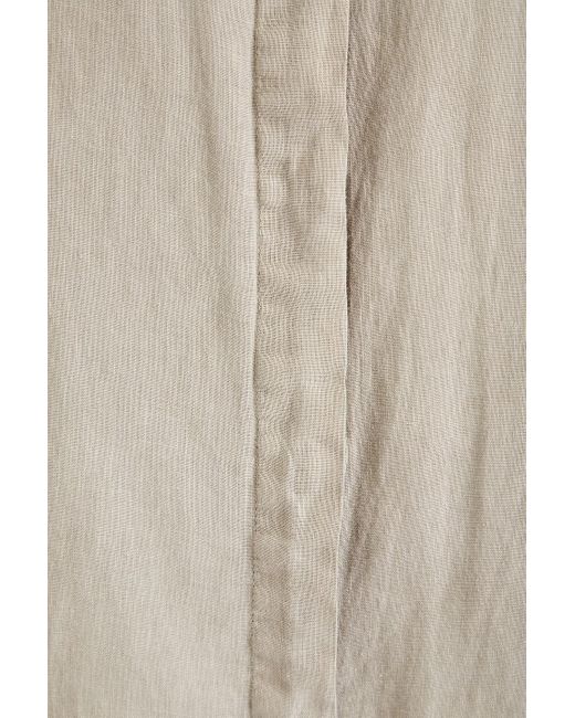 James Perse Natural Hemdkleid aus leinen in minilänge