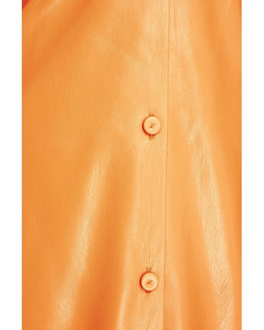 Nanushka Orange Elima Okobor Halterneck Maxi Dress