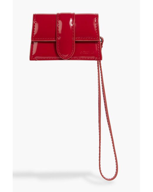 Jacquemus Red Le Porte Bambino Leather Airpods Case