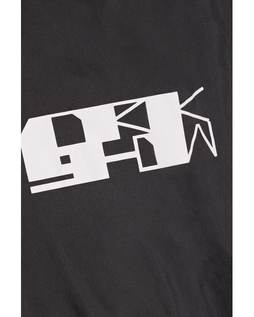 Rick Owens Black Logo-print Shell Jacket for men