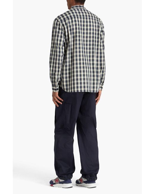 YMC Green Checked Cotton Shirt for men