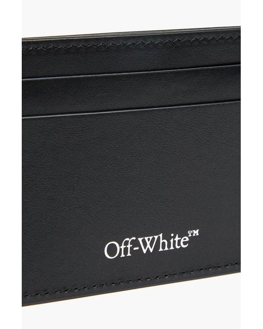 Off-White c/o Virgil Abloh Black Printed Leather Cardholder for men