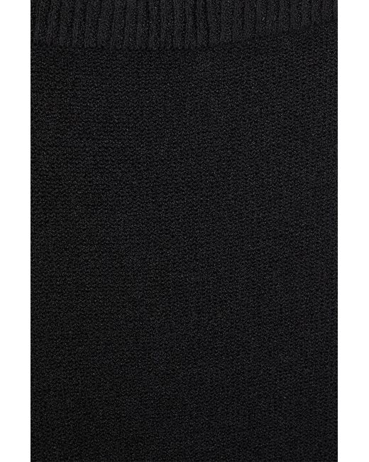 Totême Black Bouclé-Knit Maxi Skirt