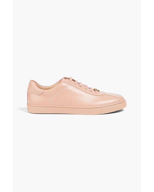 Gianvito Rossi Pink Dahlia Leather Sneakers