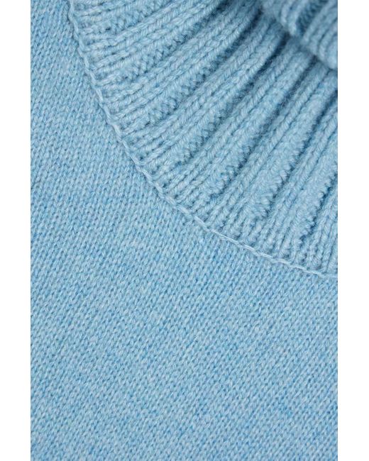 Proenza Schouler Blue Cashmere-blend Turtleneck Sweater