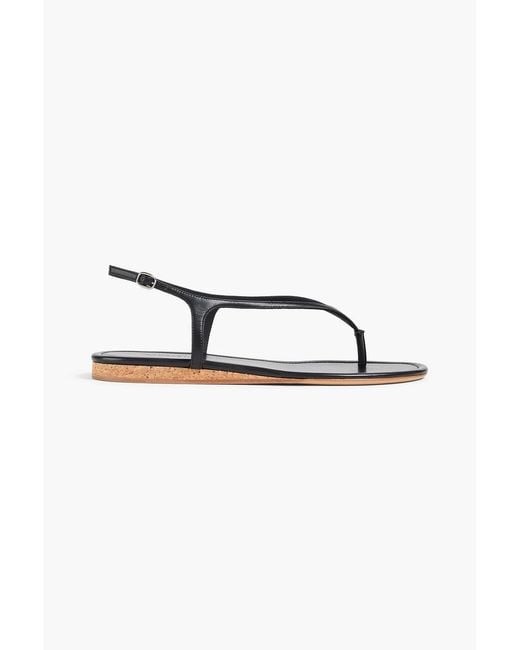 Gabriela Hearst Black Gia Leather Slingback Sandals
