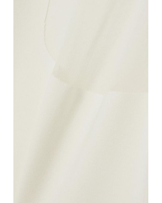 Zeynep Arcay White Midikleid aus stretch-strick mit mesh-einsatz