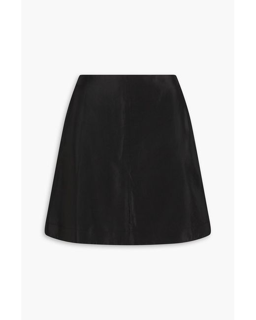By Malene Birger Black Isabele Taffeta Mini Skirt