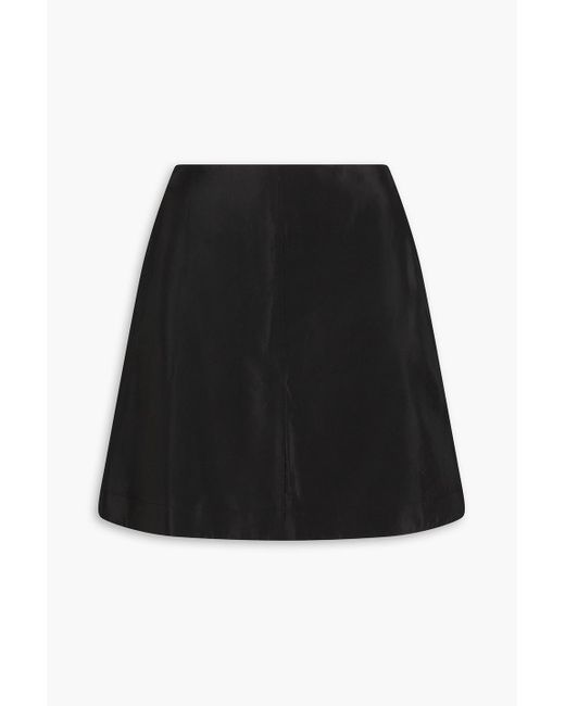By Malene Birger Black Isabele Taffeta Mini Skirt