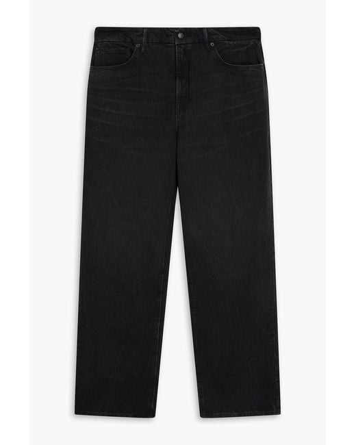 GOOD AMERICAN Black 90S High-Rise Straight-Leg Jeans