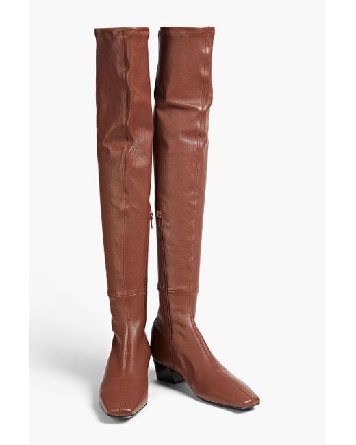By Far Brown Colette Stretch-leather Knee Boots