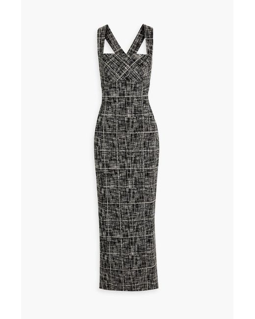 Rosetta Getty Black Jacquard Maxi Dress