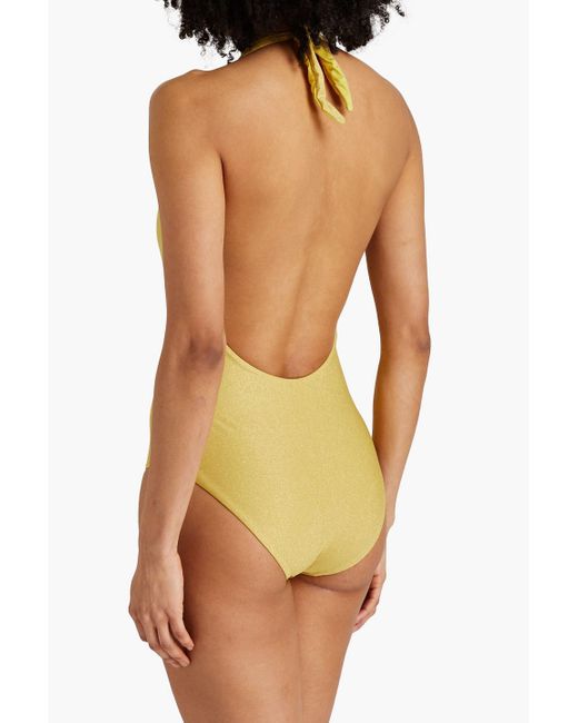 Gentry Portofino Yellow Halterneck Swimsuit