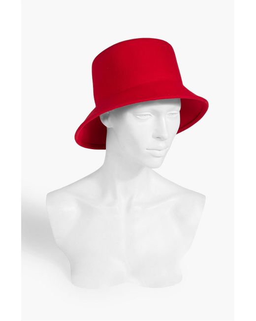 Eugenia Kim Red Jonah Wool-felt Bucket Hat