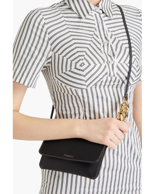JW Anderson Leather Phone Pouch in Black | Lyst