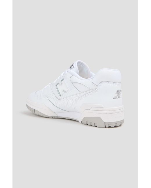 New Balance White 550 Mesh-trimmed Leather And Suede Sneakers for men