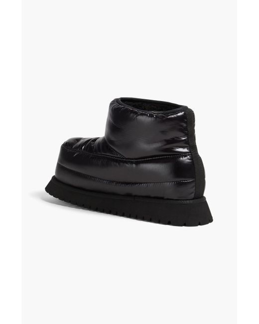 MM6 by Maison Martin Margiela Black Quilted Shell Platform Snow Boots