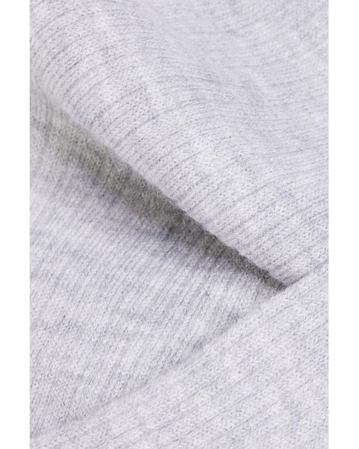 Brunello Cucinelli White Ribbed Cashmere-blend Socks