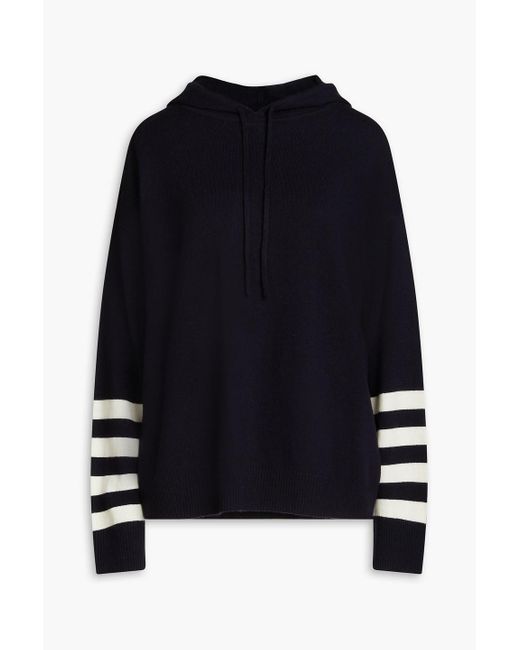 Chinti & Parker Blue Striped Wool And Cashmere-blend Hoodie