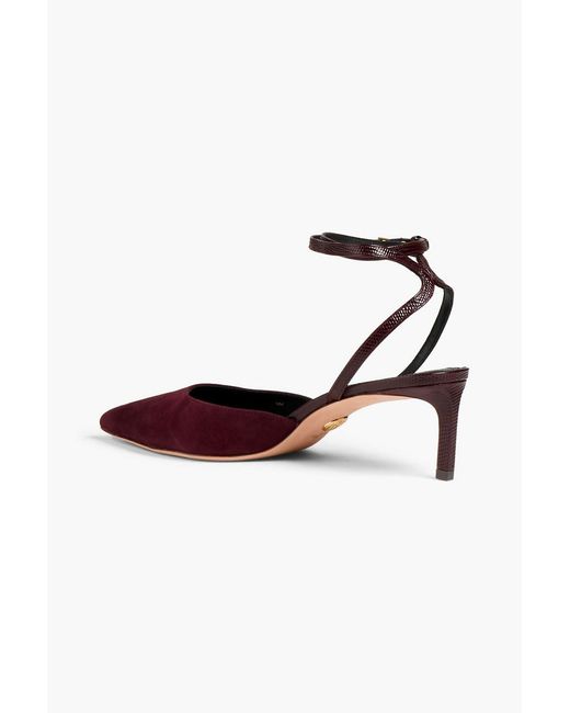 Veronica Beard Red Colette Suede Pumps
