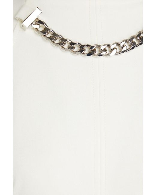 J.W. Anderson White Asymmetric Chain-embellished Jersey Dress