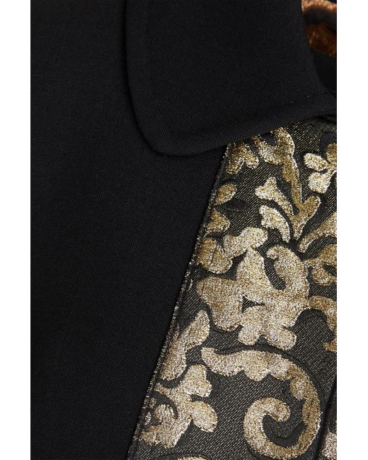 Dolce & Gabbana Black Elegant Jacquard Trench Coat