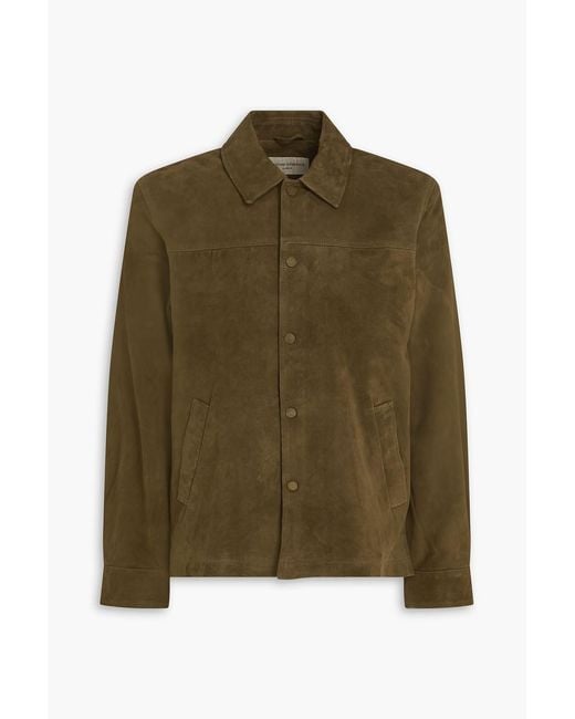 Officine Generale Green Silas Suede Jacket for men