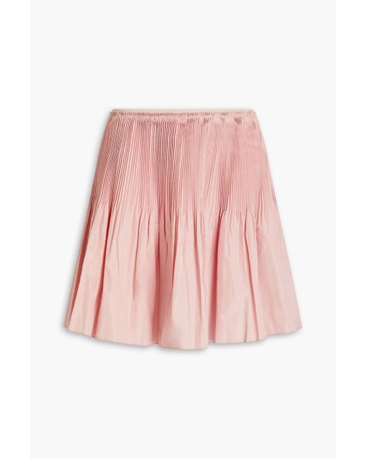 RED Valentino Pink Plissé Taffeta Mini Skirt