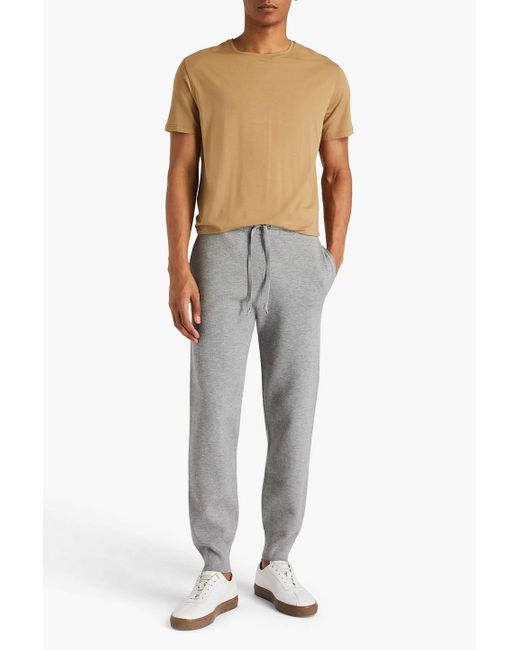 Sandro Gray Mélange Knitted Track Pants for men