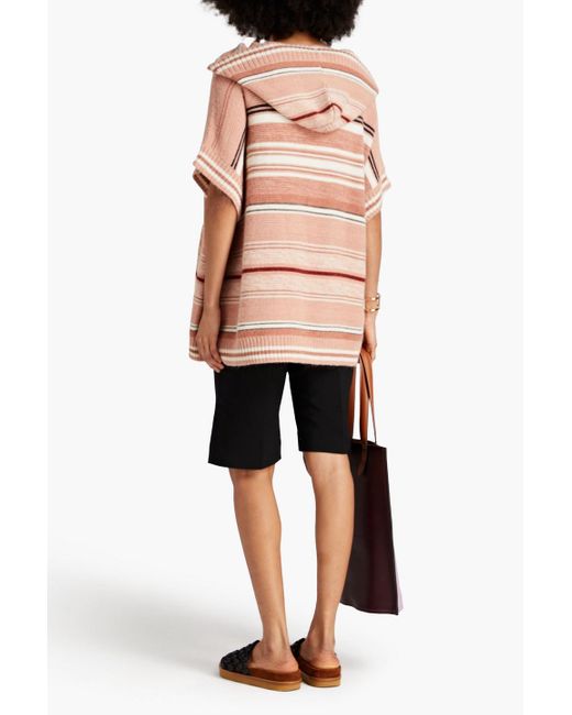 See By Chloé Pink Gestreifter oversized-pullover aus einer alpakamischung