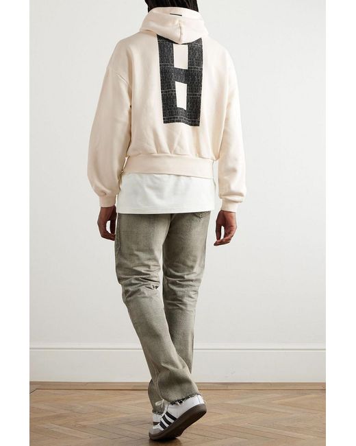 Fear Of God Natural Logo-Print Cotton-Jersey Hoodie for men