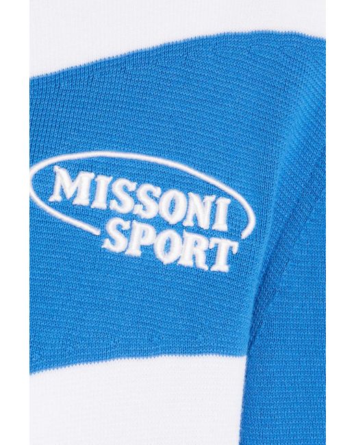 Missoni Trainingsjacke aus baumwolle mit stickereien und reißverschluss in Blue für Herren