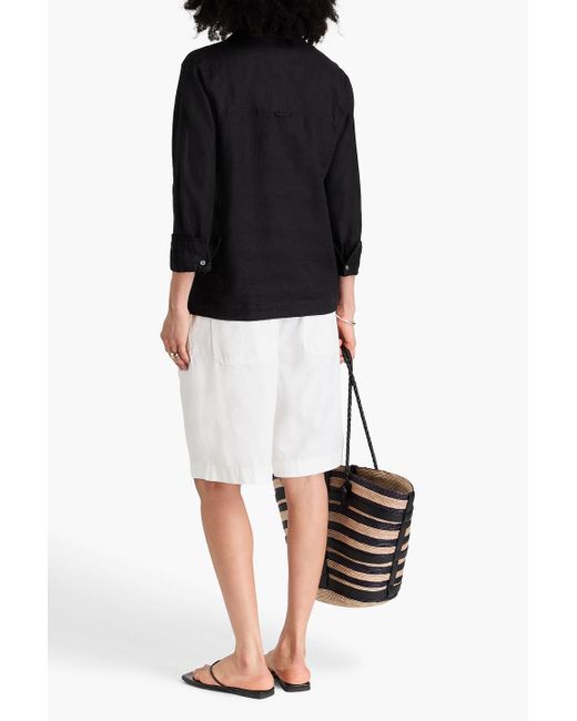 Vince Black Linen Blouse