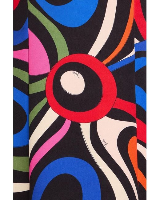 Emilio Pucci Red Printed Crepe Mini Dress