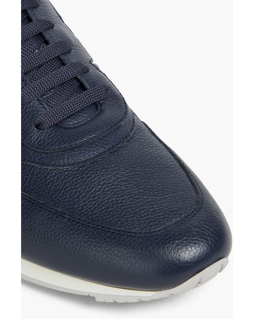 Bally Blue Asler Pebbled-Leather Sneakers for men