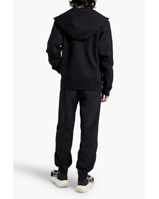 Y-3 Blue French Cotton-terry Zip-up Hoodie for men