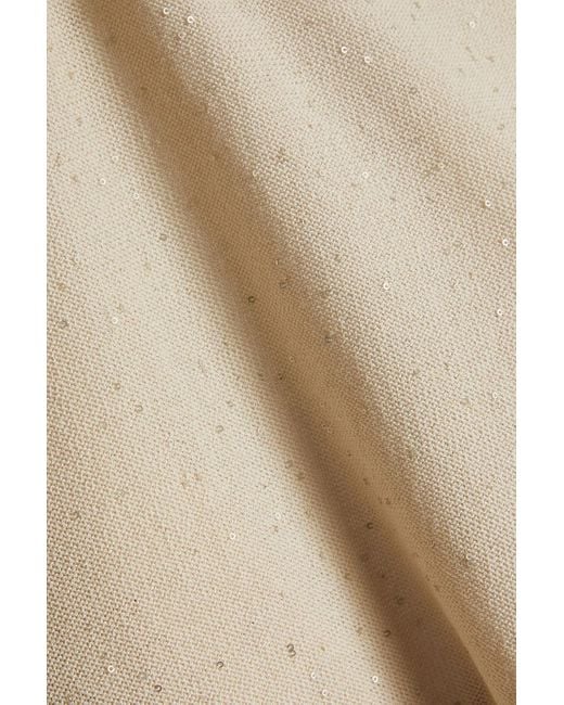 Gentry Portofino White Oberteil aus einer baumwollmischung mit pailletten