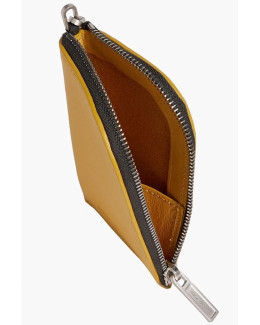 Rick Owens Yellow Leather Wallet