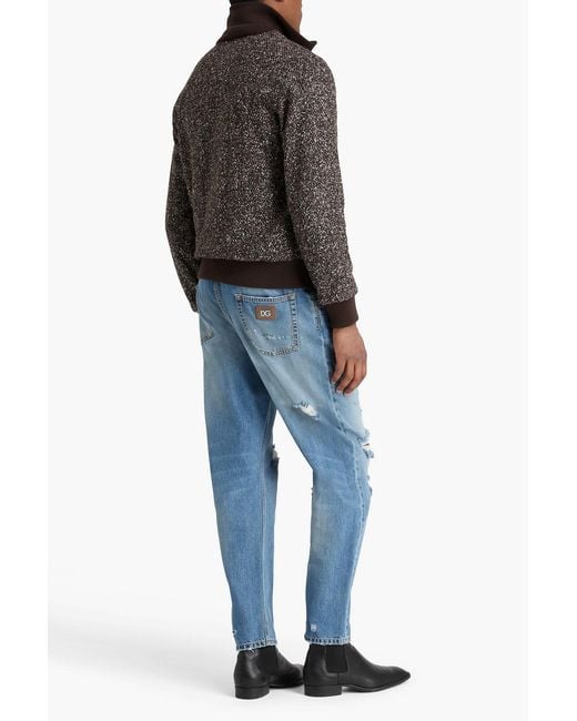 Herno Brown Bouclé-tweed Jacket for men